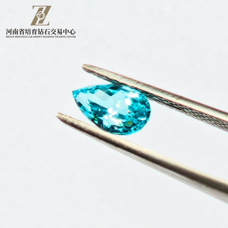 2.472 Carat Lab-Crëwyd Paraiba-Arddull Garnet Pear Cut